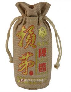 麻布拉绳酒袋3